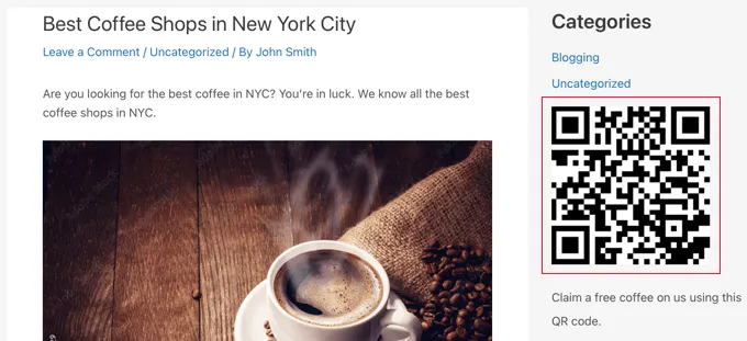 How to Generate A QR Code in WordPress 16 QR Widget Preview