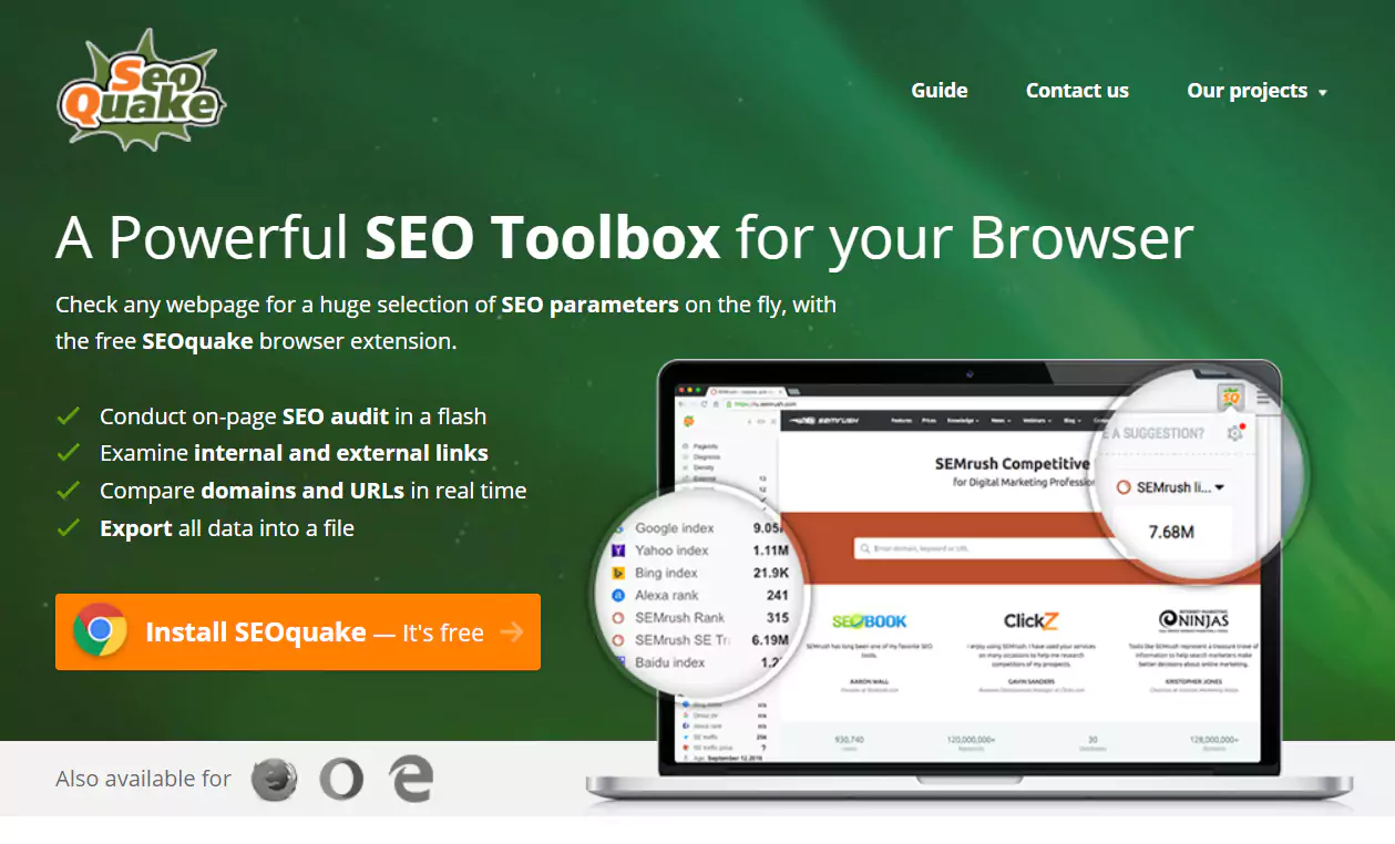Top 5 Best WordPress Tools For SEO Optimizing 7 SEOQuake - SEO Toolbox