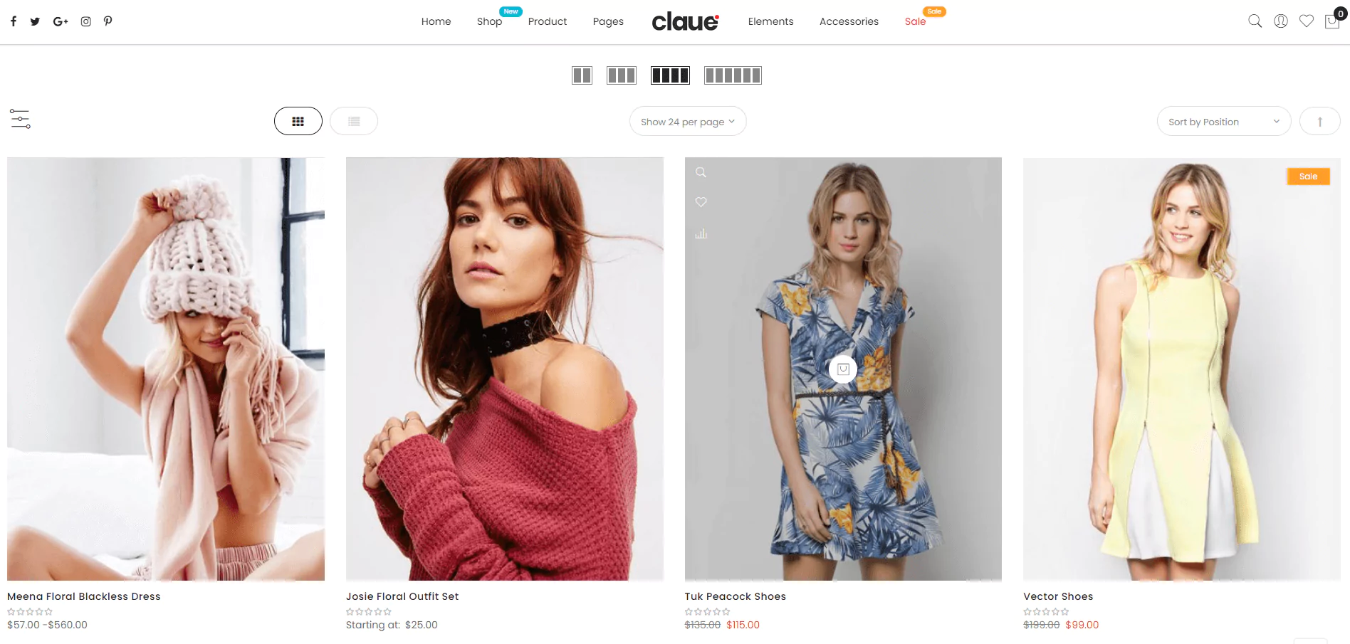 Claue – Clean and Minimal Magento Theme 13 Shop Page Layouts