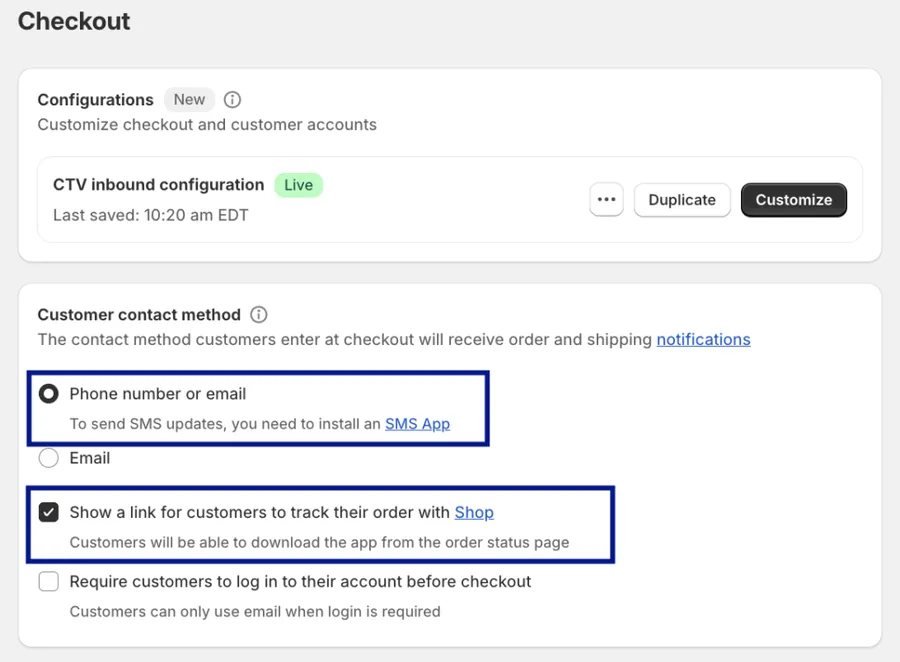 Customer Contact Method