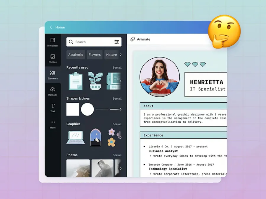 steps to create canva resume