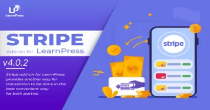 LearnPress Add-on Stripe v4.0.2 Update 5 LearnPress Add-on Stripe v4.0.2