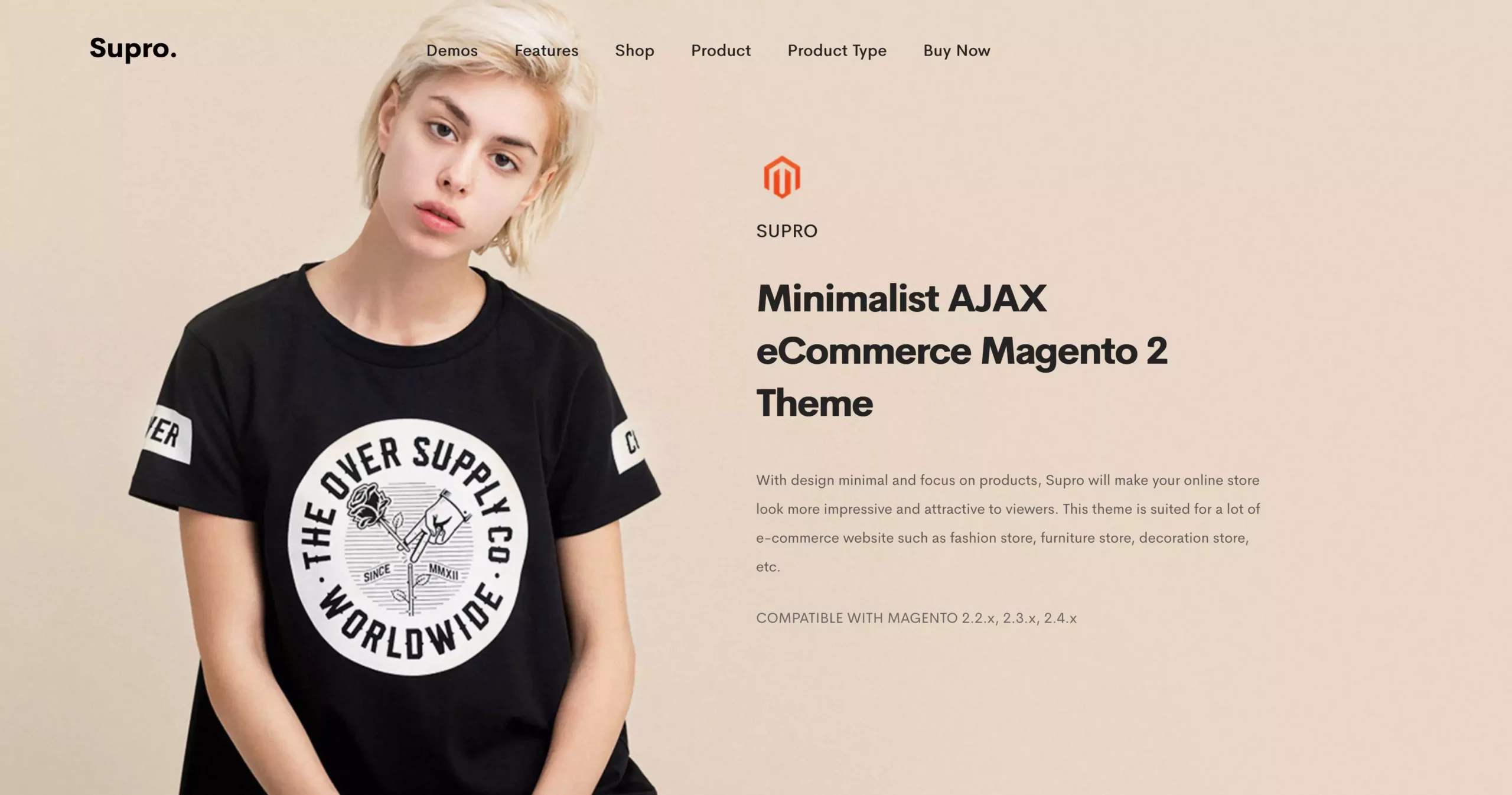 Top 10 Magento Themes for eCommerce Success 12 Supro - Minimalist AJAX Magento 2 Theme