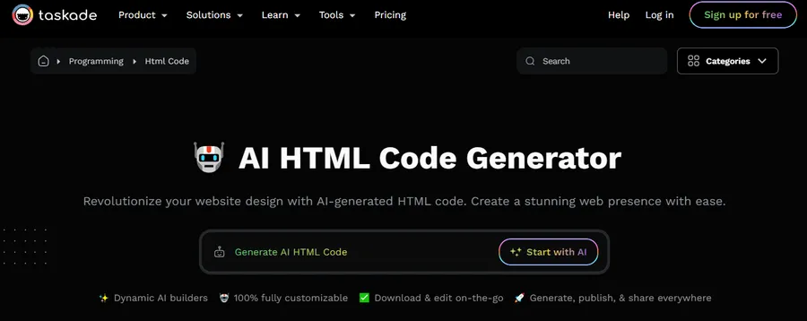 Top 11 HTML Code Generators 17 Taskade