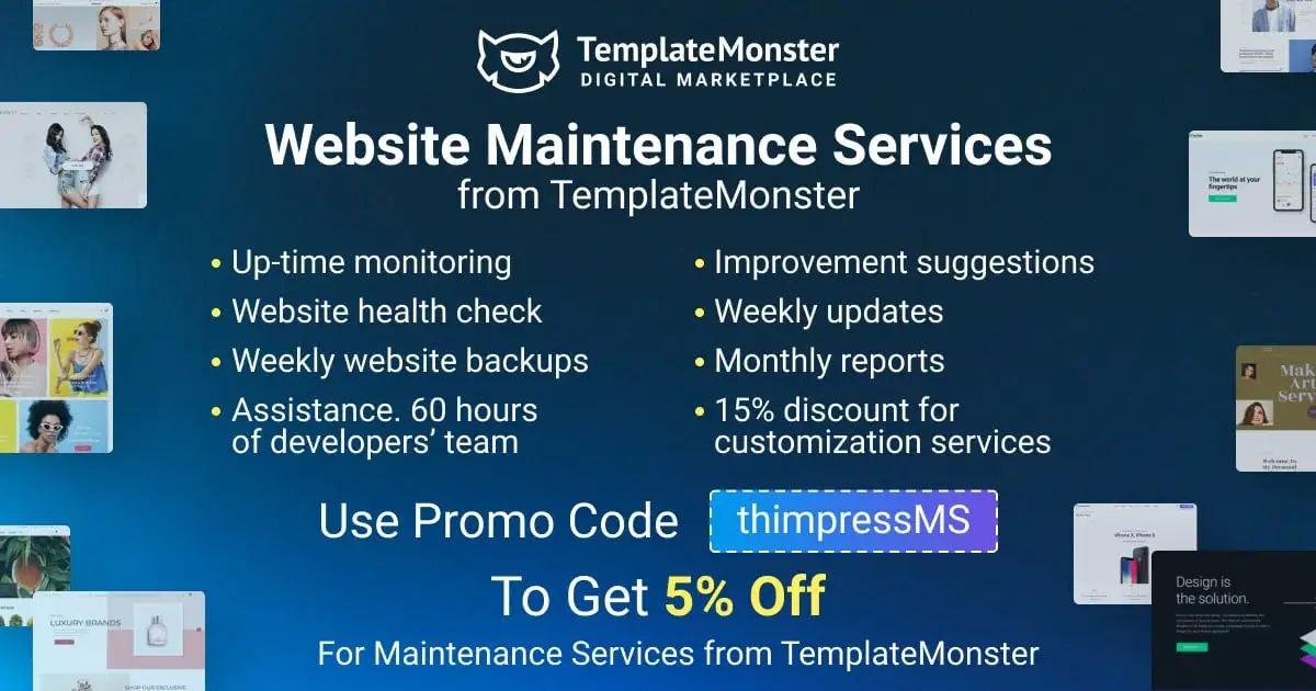 Best WordPress Maintenance Service Collection 8 TemplateMonster Website Maintenance Service