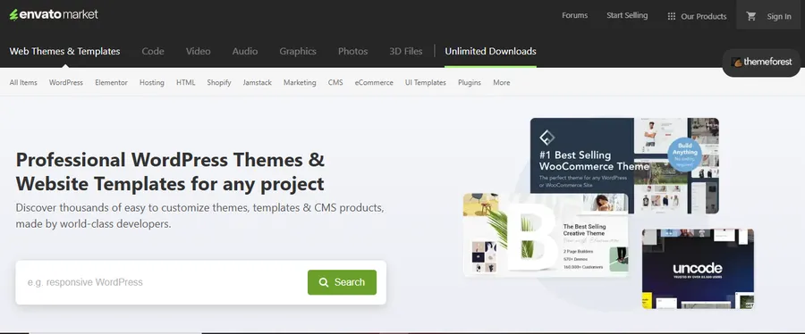 12 Best Platforms to Sell Digital Products 26 ThemeForest