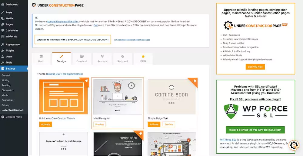 Best WordPress Plugins to Create Coming Soon Page 8 Under Construction - Maintenance Mode Plugin