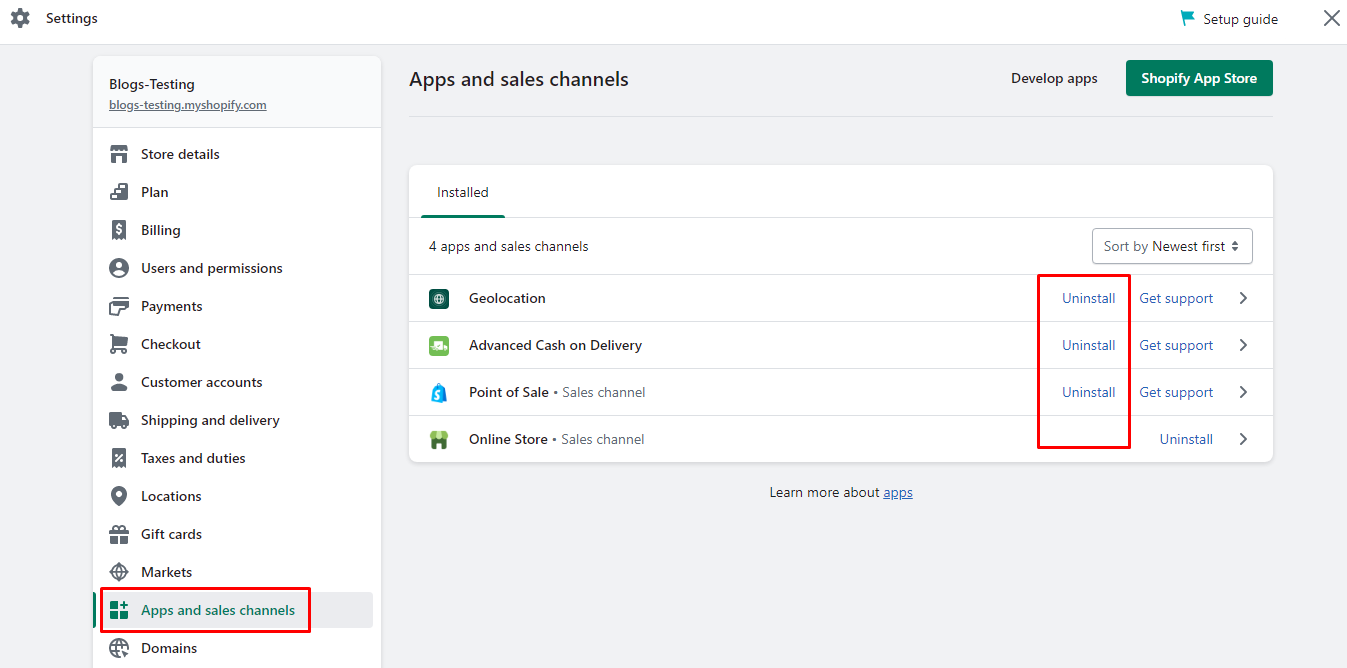 How To Cancel Shopify Subscription (in 4 Steps) 10 Uninsstall Shopify Apps
