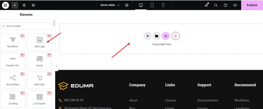Widgets for Elements