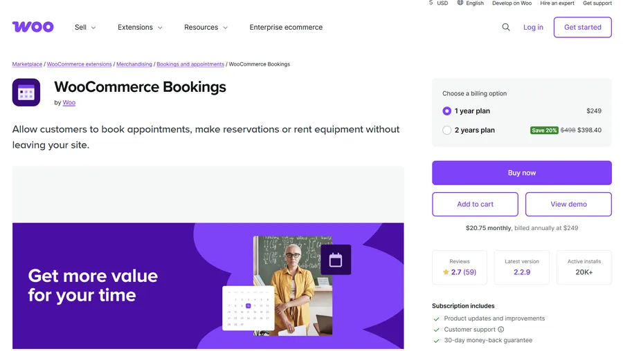WooCommerce Bookings