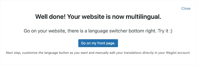 How to Create Multilingual Forms in WordPress 12 WordPress Weglot Success Message