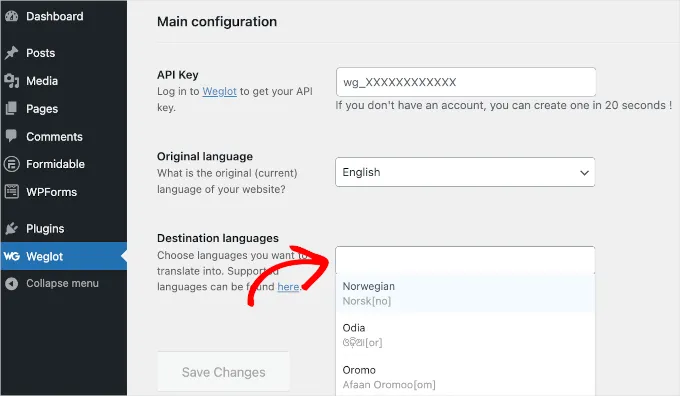 How to Create Multilingual Forms in WordPress 11 WordPress Weglot