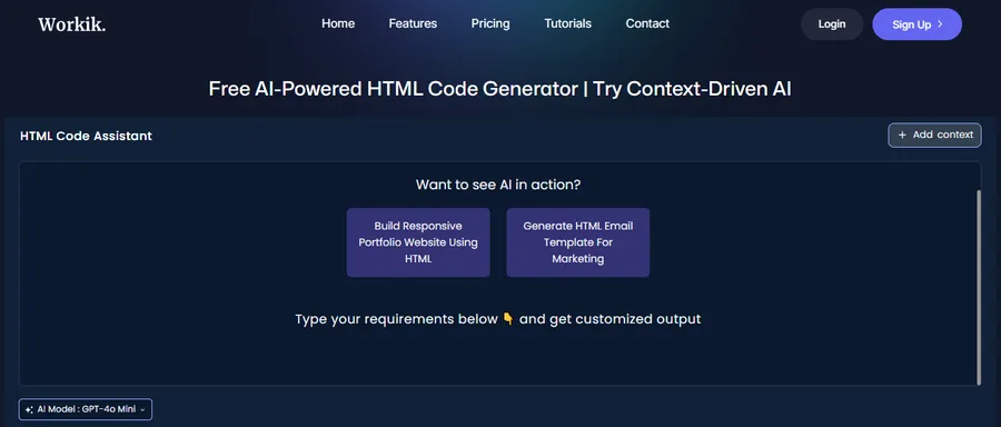 Top 11 HTML Code Generators 15 Workik